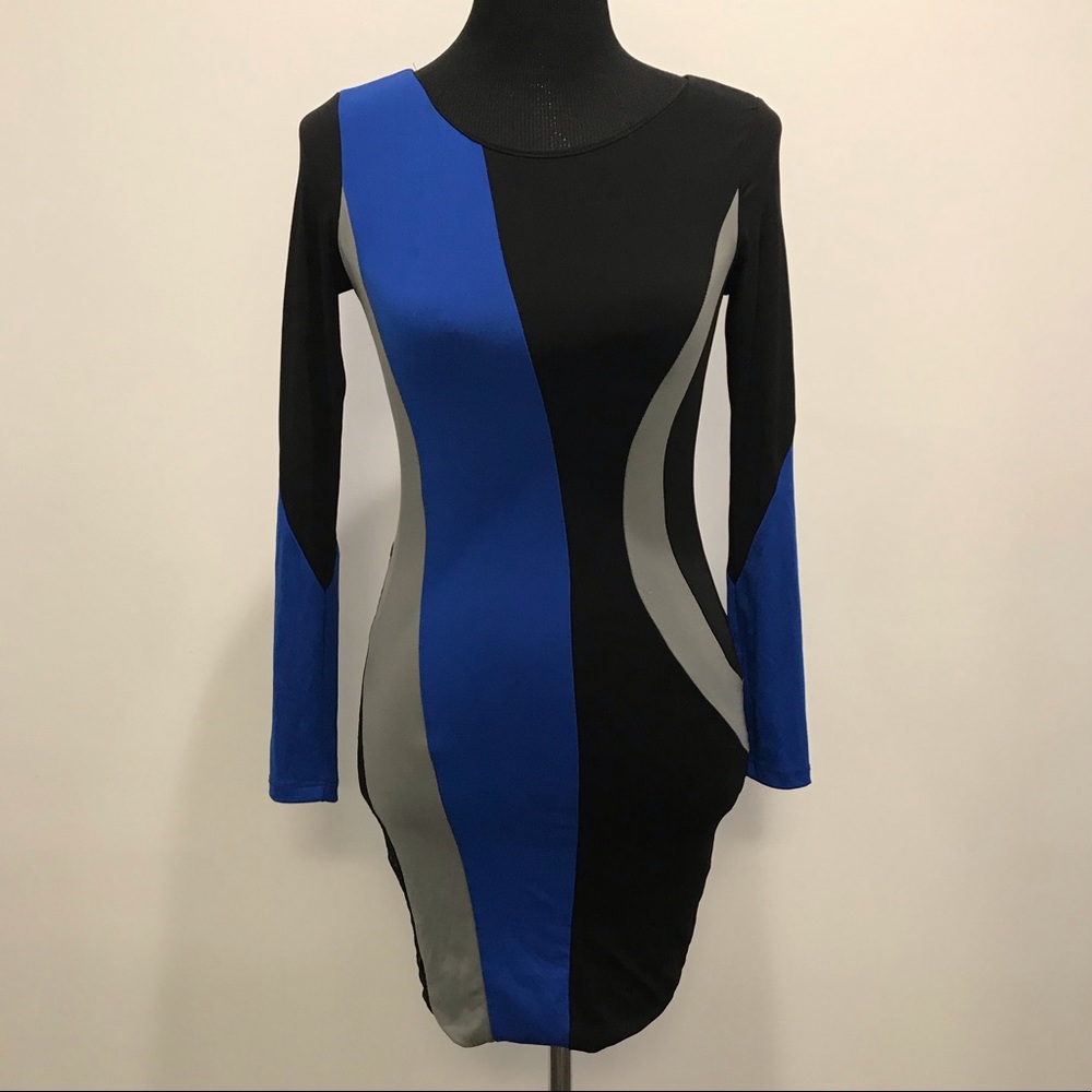 Arden B Colorblocking Bodycon Dress - Picture 2 of 9